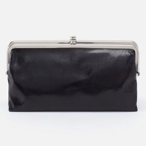 Hobo Lauren Wallet Clutch Double Frame Leather Kiss Lock